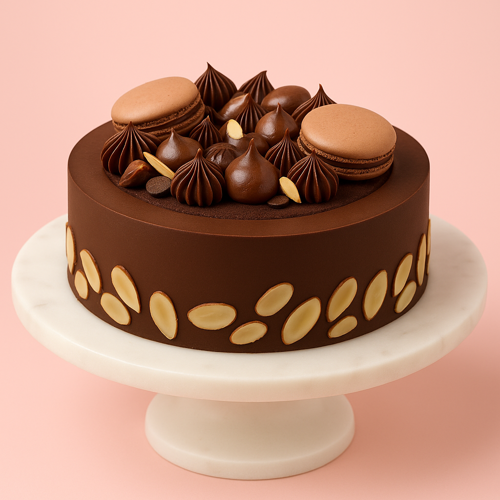 Coffee Chocolate Cake & Almond