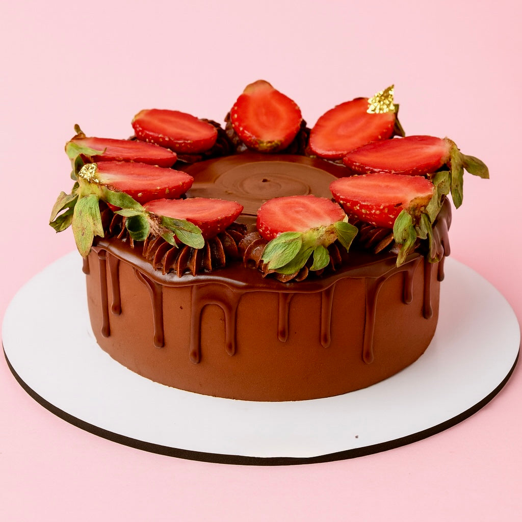 Belgian Chocolate & Strawberry Cake
