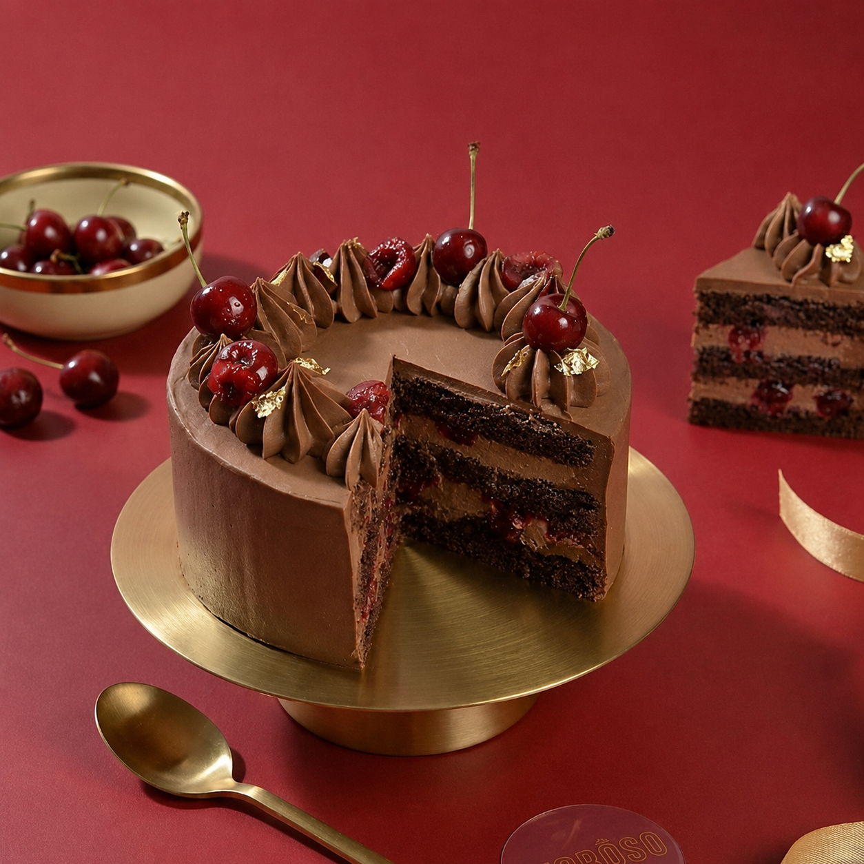 Chocolate & Cherry Cake