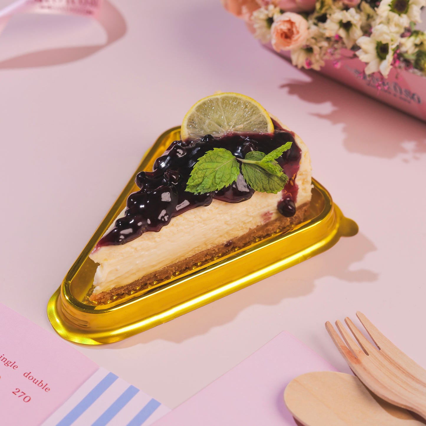 Blueberry Cheesecake Slice