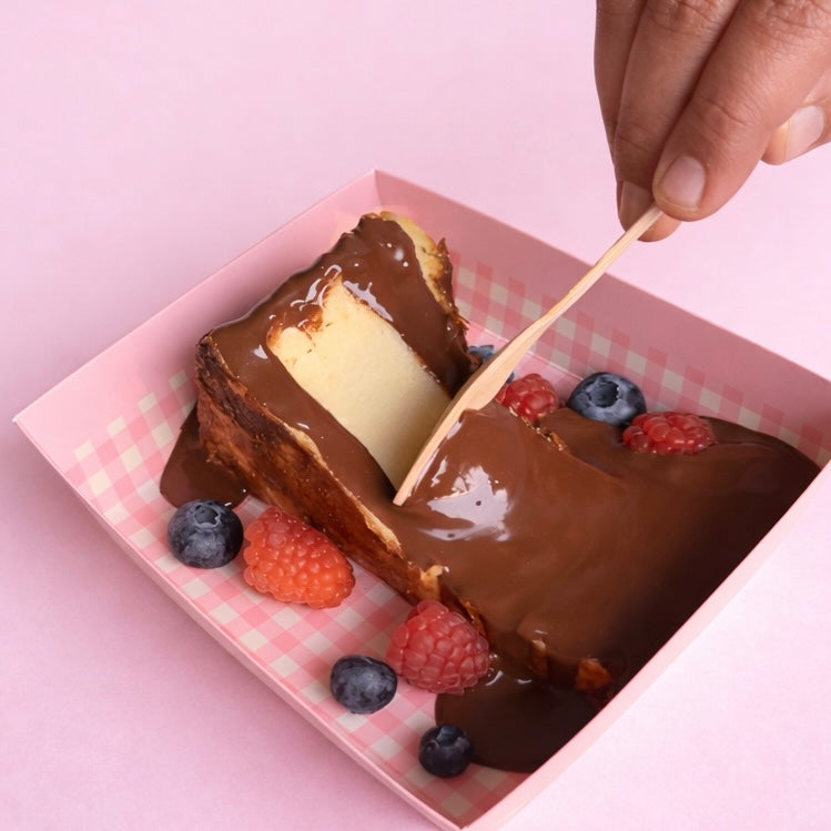 Valentine’s Special Basque Burnt Cheesecake With Berries