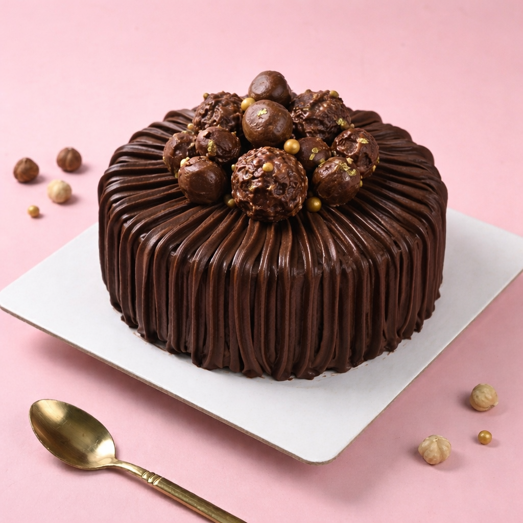 Belgian Chocolate x Ferero Rocher Cake