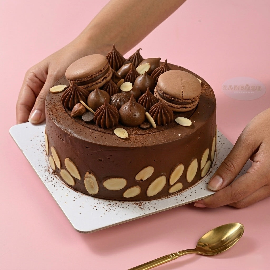 Coffee Chocolate Cake & Almond
