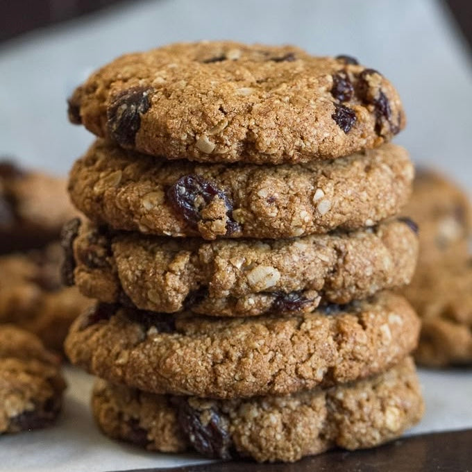 Almond, Oatmeal & Cranberry Cookies (Gluten-Free, Vegan)