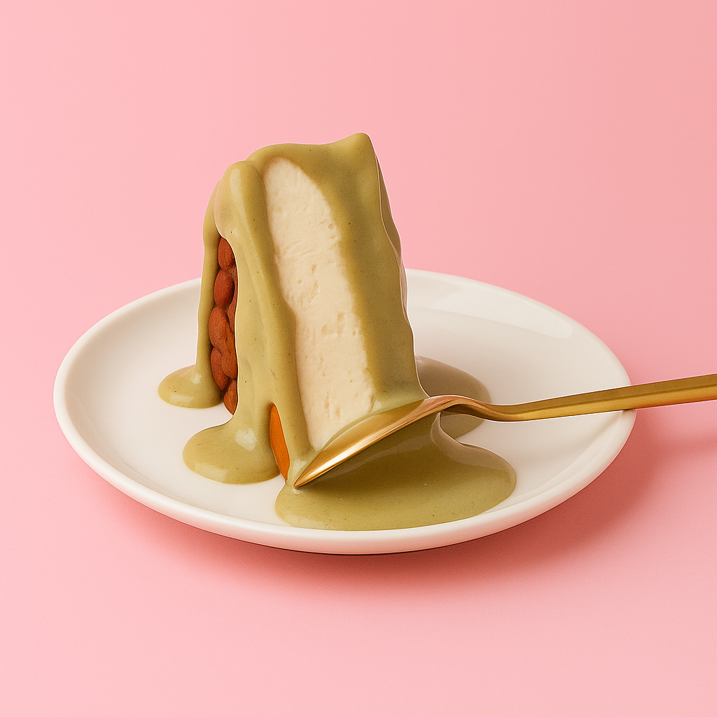 Burnt Basque Cheesecake (SLICE) with Pistachio Sauce