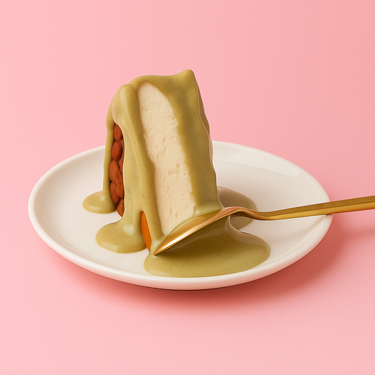 Burnt Basque Cheesecake (SLICE) with Pistachio Sauce