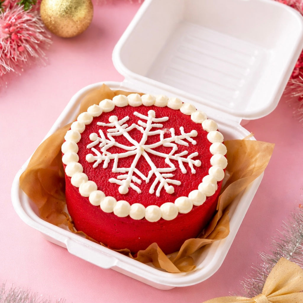 Christmas Snowflake Bento Cake