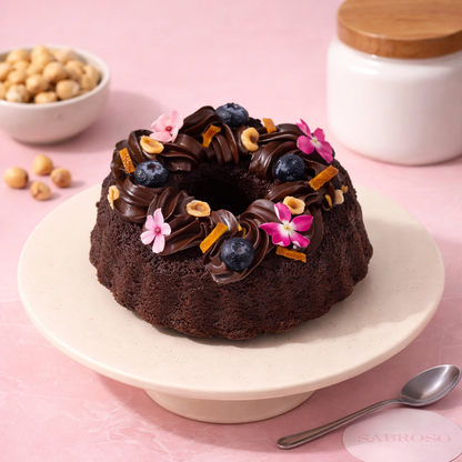 Orange Chocolate & Hazelnuts Cake (Gluten-Free,Vegan)