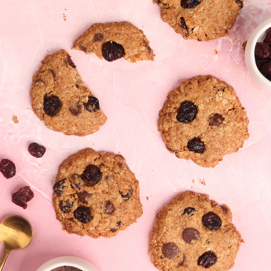 Almond, Oatmeal & Cranberry Cookies (Gluten-Free, Vegan)