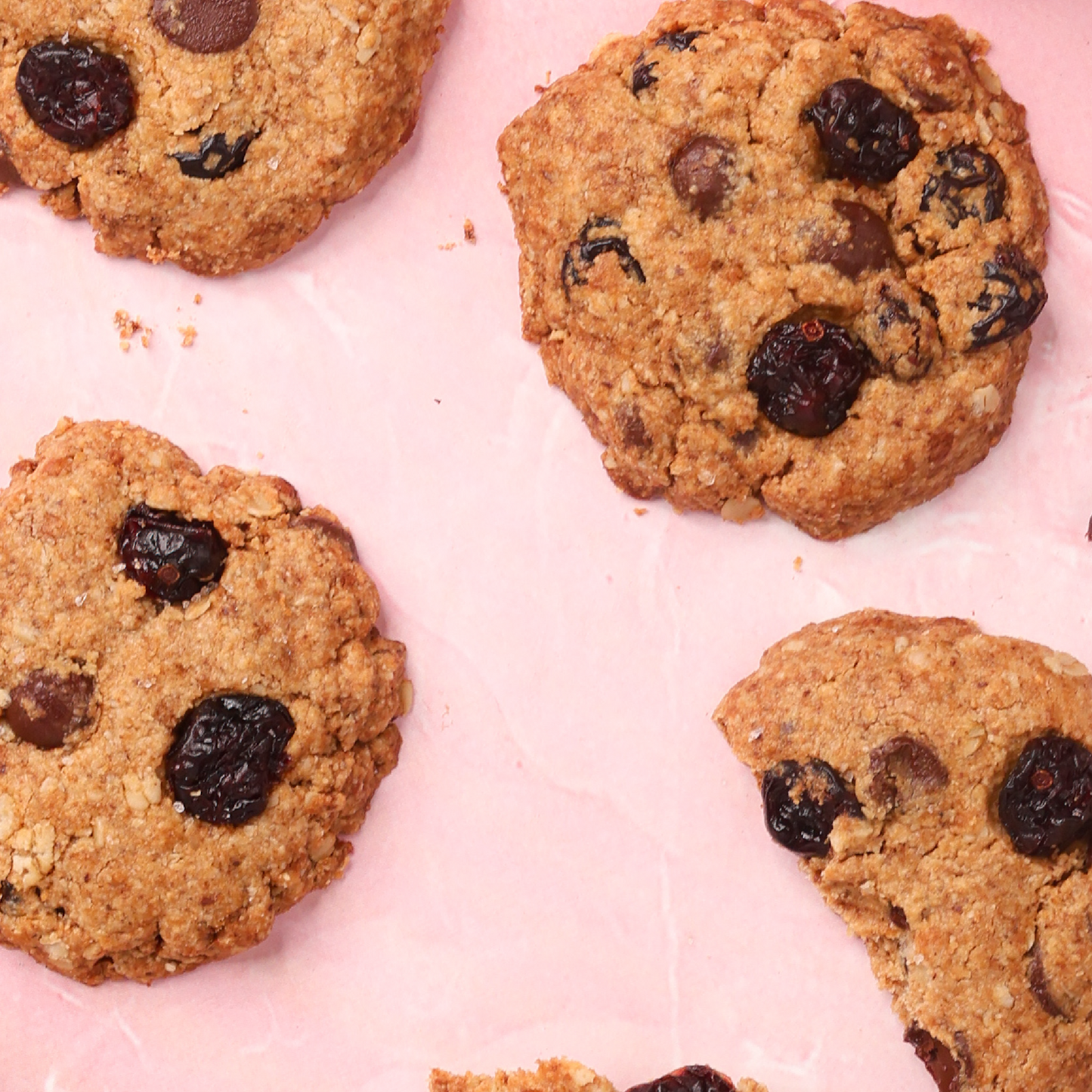 Almond, Oatmeal & Cranberry Cookies (Gluten-Free, Vegan)