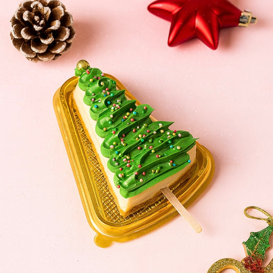 Christmas Tree Cheesecake Slice 🎄