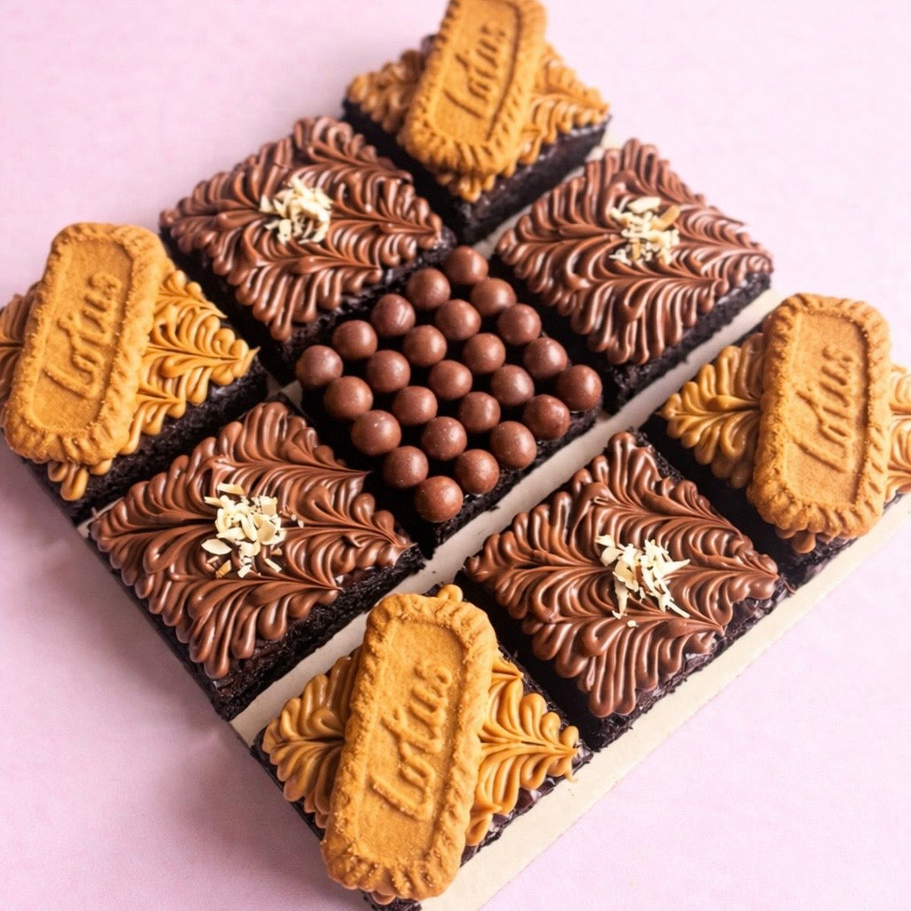 Nutella X biscoff Assorted Brownies (Pack of 9)