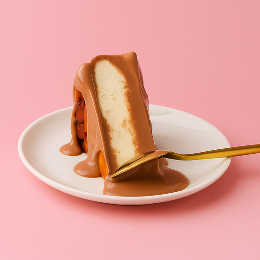 Burnt Basque Cheesecake (SLICE) with Milk Sauce