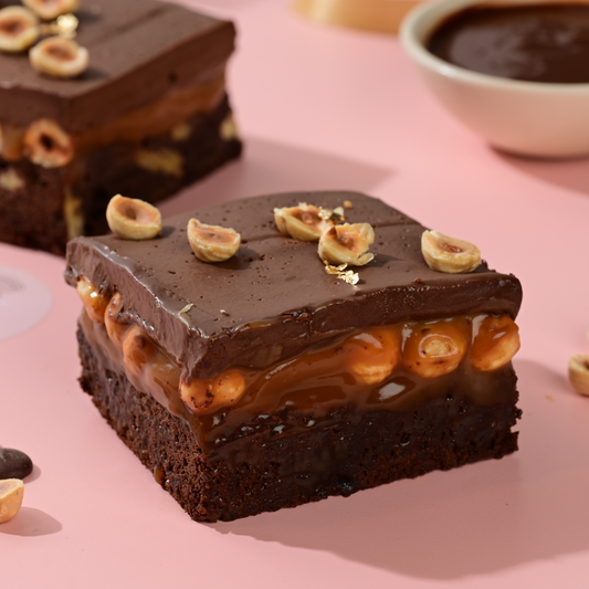 Caramel & Hazelnut Brownies