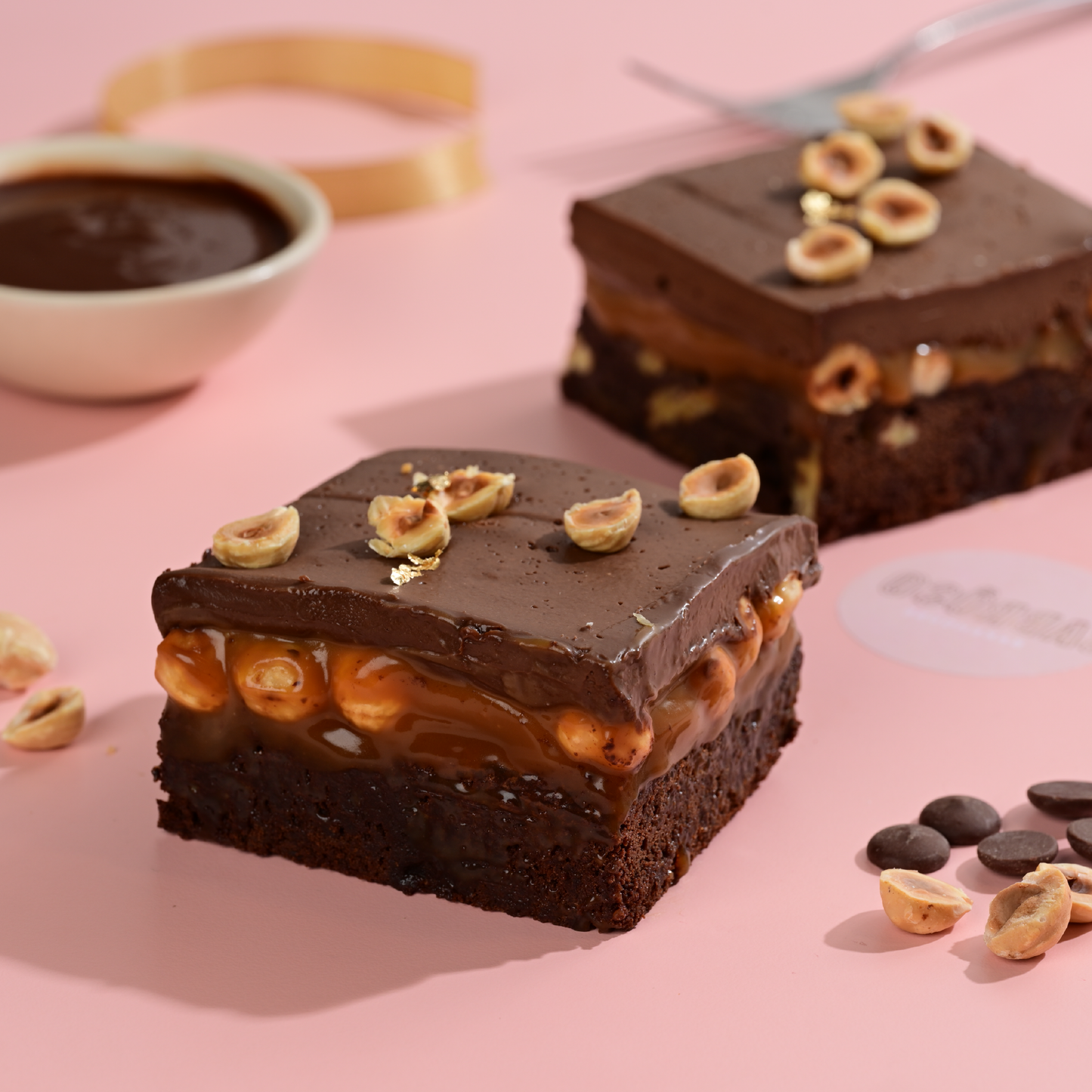 Caramel & Hazelnut Brownies