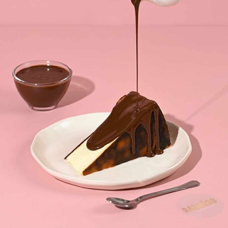 Burnt Basque Cheesecake (SLICE) with Dark Sauce
