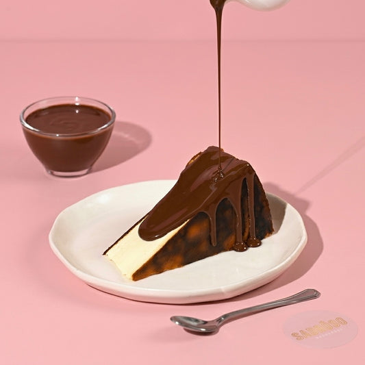 Burnt Basque Cheesecake (SLICE) with Dark Sauce