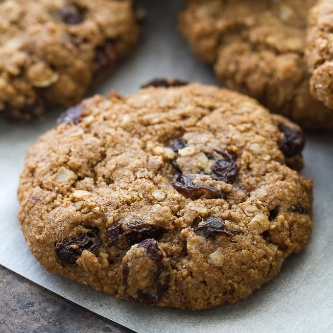 Almond, Oatmeal & Cranberry Cookies (Gluten-Free, Vegan)
