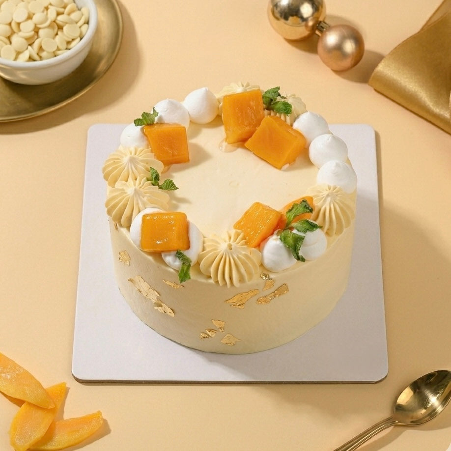 Mango & Raspberry Cake