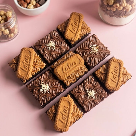Nutella X Biscoff Brownies