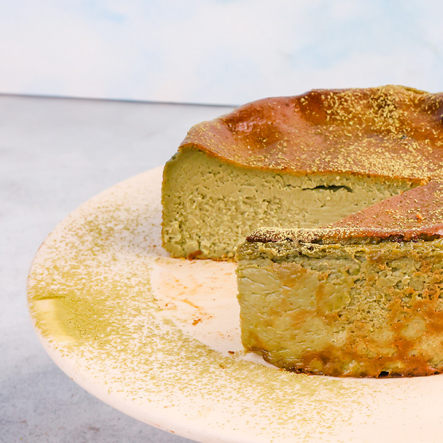 Matcha Basque Cheesecake